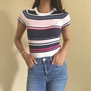Striped Knit Tee